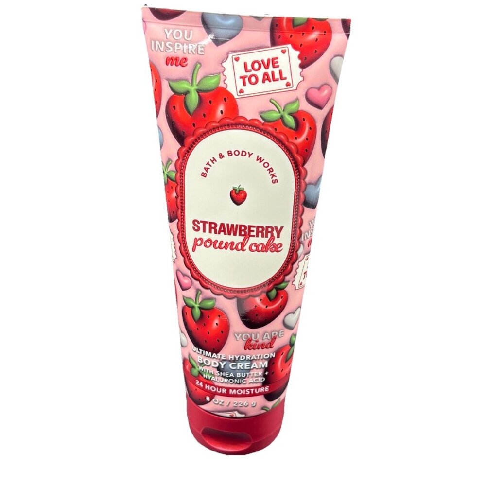 Bath & Body Works Strawberry Pound Cake Ultimate Hydration Body Cream 8 oz